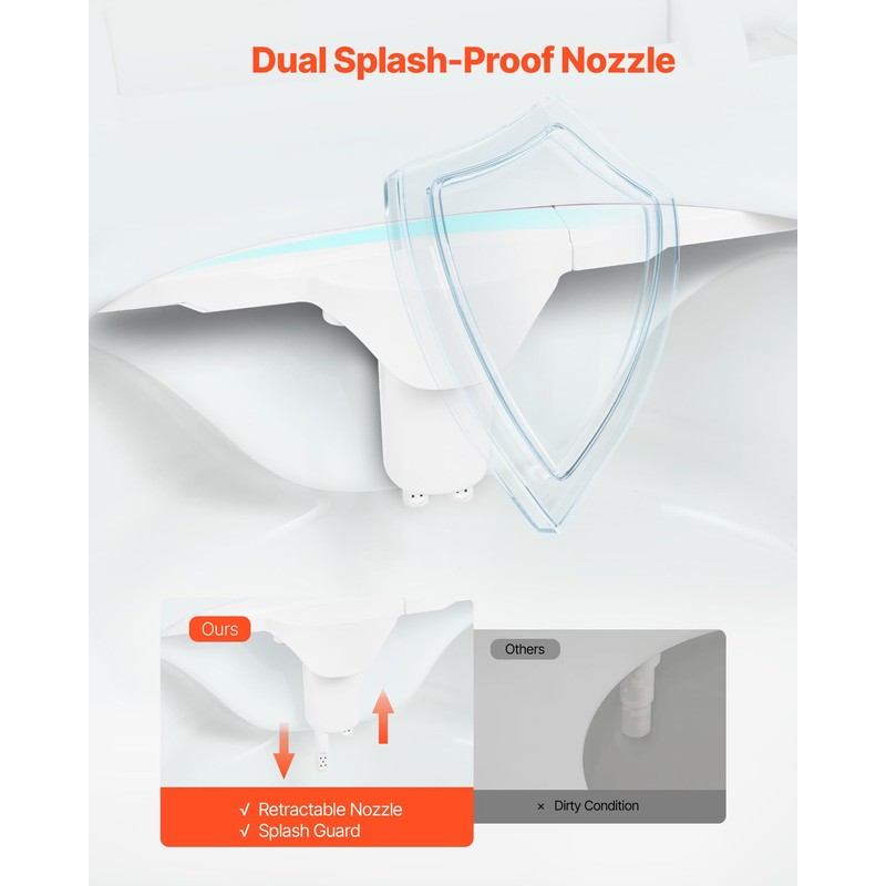 VEVOR 509013-US Bidet Attachment for Toilet, White