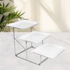 EI 3-Tier Rectangle Plate Set with Metal Stand,23.43 * 12.4