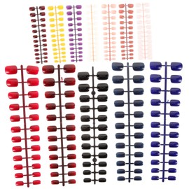 Mikinona 12 Sets Short Square Press on Nails Manicure Fake Nails for Women Easy Application for Birthday Wedding Christmas Daily Life