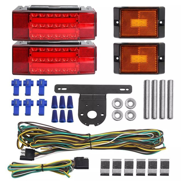 Unbranded 12V Submersible LED TruckTail Light Kit Under 80 Inch