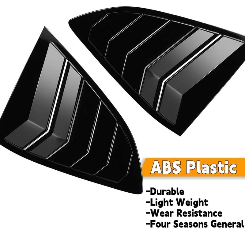 MUTUSAISI Rear Side Window Louvers Air Vent Scoop Louver Fit