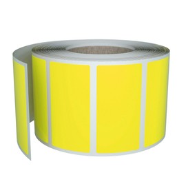 Royal Green Colored Sticker Labels Rolls 1.57inch x 0.75 inch - Rectangular Label Yellow (40mm x 19mm) Permanent Adhesive - 500 Pack