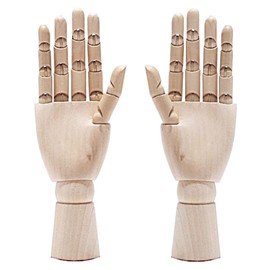 ENN LLC Drawing Doll, Wood, Hand Model, Wood Doll, Jointable, Both Hands (Both Hands)