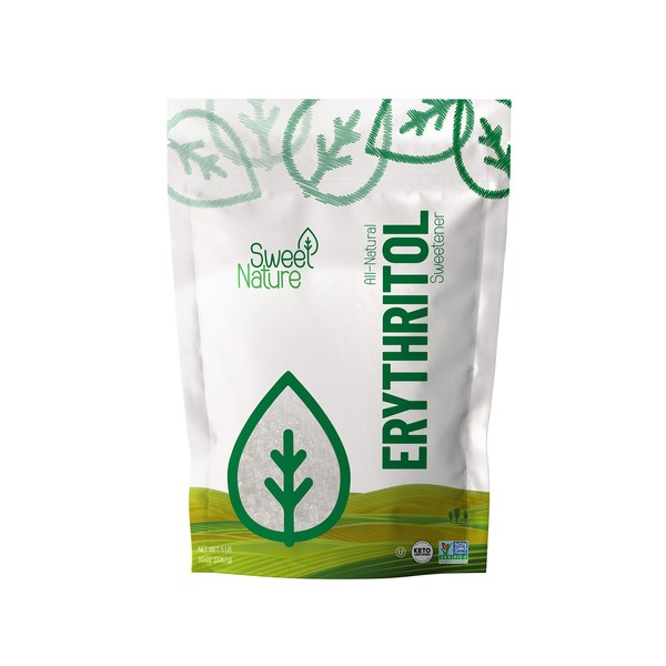 Sweet Nature Erythritol Sugar Free Sweetener - All Natural - Non GMO - Kosher- Keto Friendly 80 oz
