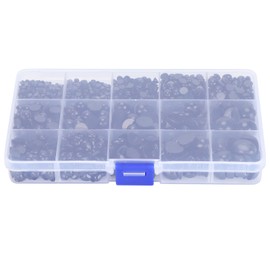 2575Pcs Plastic Eyes and Noses Pack Safety DIY Craft Kit Set with A Storage Box for Toy DollBlack