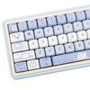 COOMICKEY Blue White MOA Profile Custom PBT Keycaps 132 Keys