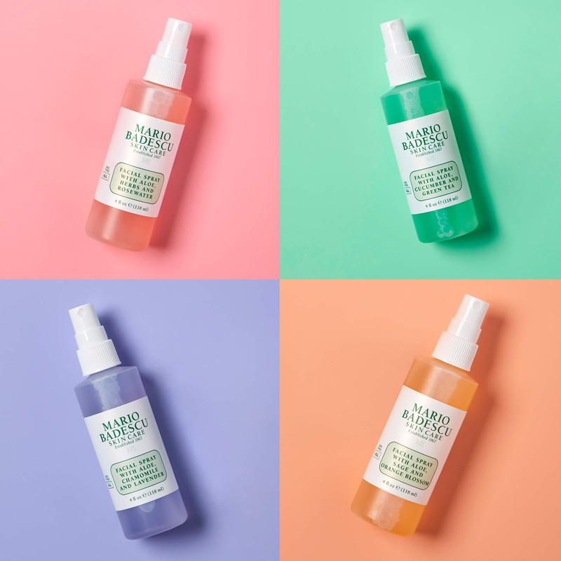 Mario Badescu Facial Spray Collection with Rose Water, Cucumber, Lavender
