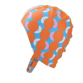 Women Swimming Cap with Chin Strap, Nylon Non-Waterproof Summer Bathing Cap Elastic Pool Gym Water Sports Swim Hat