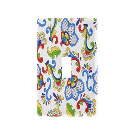 YETTASBIN Mexican Talavera Toggle Light Switch Cover Unbreakable Wall Plate Cover with Screws for Living Room, Bedroom, Office, School, Home Decor-4.53 x 2.76 Inch