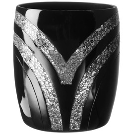 Popular Bath Sinatra Modern Bath Waste Basket Modern Classic Contemporary Decorative Beautiful Designs Bathroom Décor for Home Luxury Bath, Black color