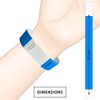 CINTAPUNTO® Pack of 100 Neon Blue Wristbands 3/4 inch (19x250mm),