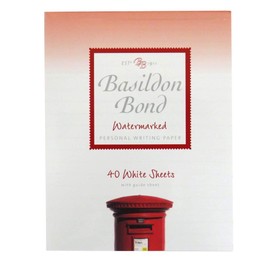 Basildon Bond Watermarked Personal Writing Paper - 40 Pages - 178x137mm - Color: White