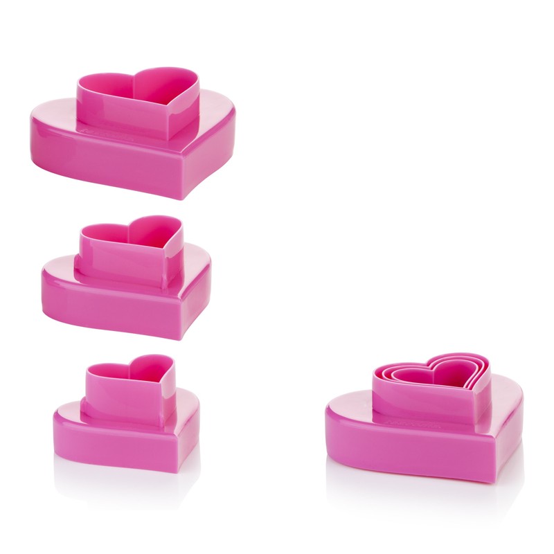 Tescoma Double-Sided Cookie Cutters Hearts, 6 Sizes Delicia, Assorted, 20
