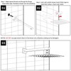 Square Shower Arm with Flange Heavy Duty Stainless Steel Rainfall