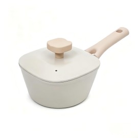 1.5QT Saucepan with Lid, Nonstick Ceramic Coating, PFAS & PFOA-Free, Induction Compatible, Dishwasher Safe, Stay-Cool Handles, Durable Scratch-Resistant Design