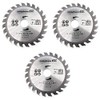 Pack of 3 Carbide Circular Saw Blades Diameter 125 mm