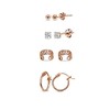4 Pr Rose Gold Flash Sterling Silver Filigree Ear Cuffs,