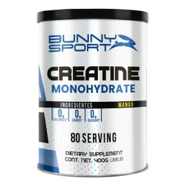 Creatina Monohidratada Bunny Sport de 400g Sabor Mango para Rendimiento