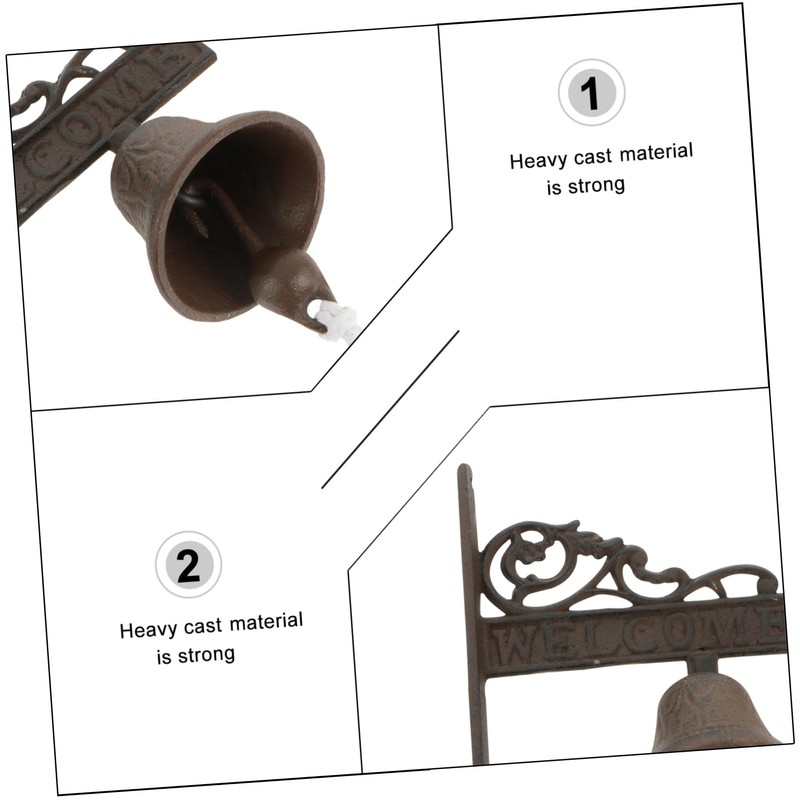 GRIRIW Iron Material Door Chime Charming Vintage Design Hanging Wall