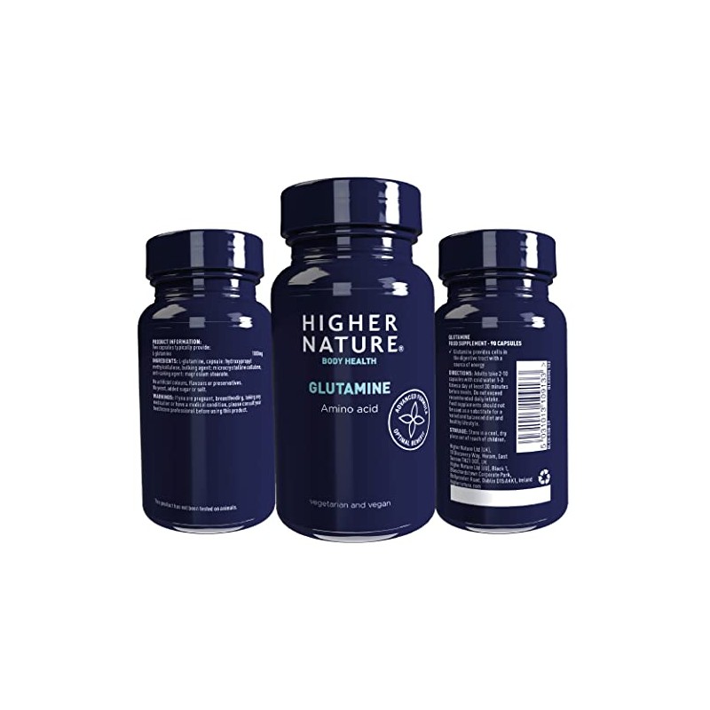 Higher Nature Glutamine - Versatile Amino Acid - 90 Capsules