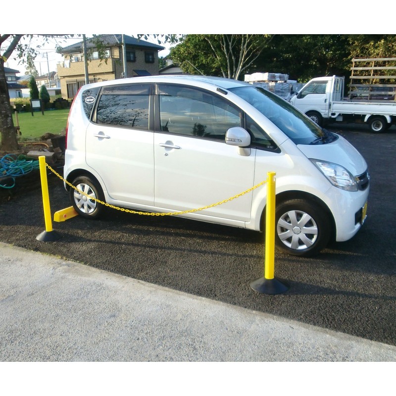 Cowboy Color Plastic Pole Chain, 6.6 ft (2 m), White