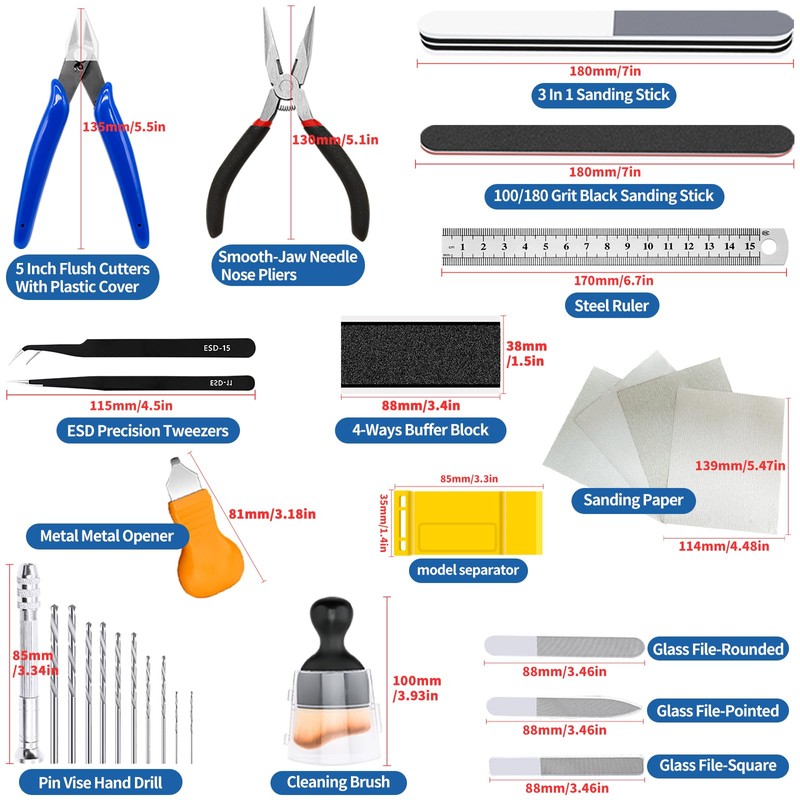 Waltool 31Pcs Gundam Model Tools Kit, Modeler Basic Tools Craft
