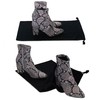 ZENPAC Cloth Bags, Black Duster Flannel Boot Storage with Drawstring
