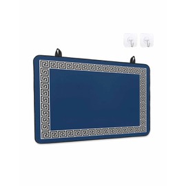 Stove Top Cover Geometric Greek Key Design Stove Cover for Electric Stove Top Navy Blue Glass Cooktop Covers Anti-Slip Mat Heat Resistant Countertop Protector Home Kitchen Decor 28.5"x20.5"