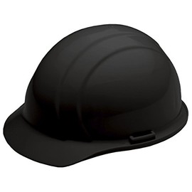 ERB 19371 Americana Cap Style Hard Hat with Mega Ratchet, Black
