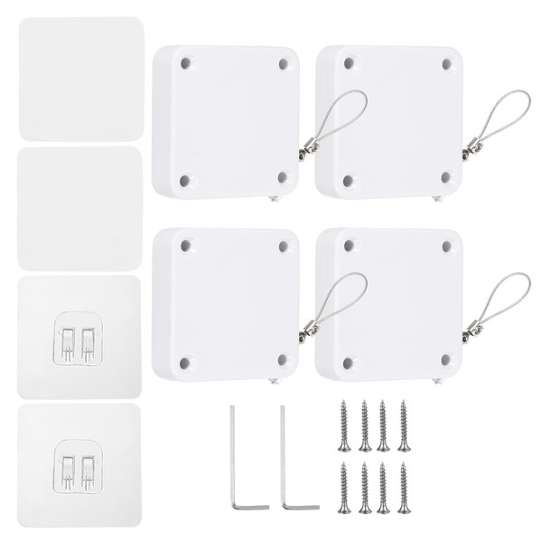 PATIKIL Punch-Free 500g Automatic Sliding Screen Door Closer, Multifunctional Storm