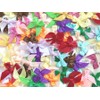 ICRAFY 100 Mixed Tiny Satin Ribbon Bows Sweet Mini Embellishment