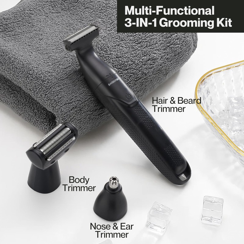 BarberBoss Set per la toelettatura dei dettagli, 3 in 1,