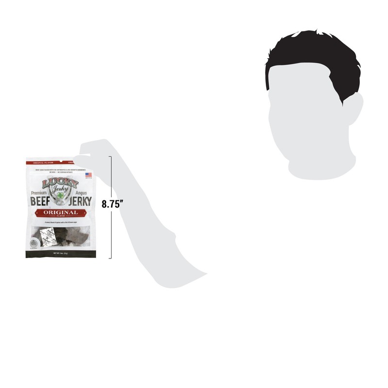 Lucky Beef Jerky Original Slab, 3 oz