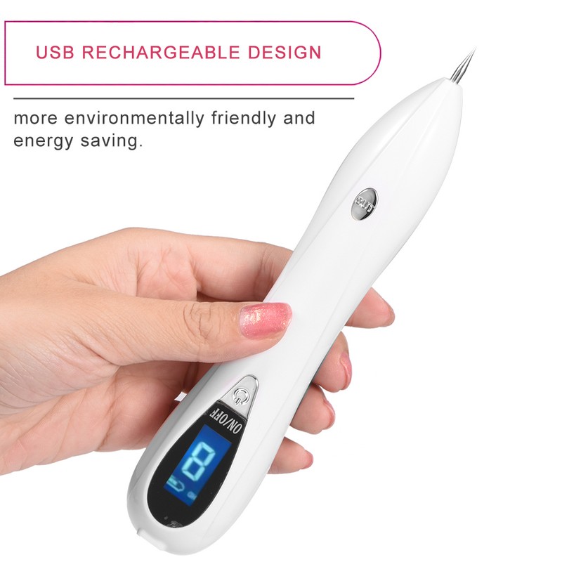 USB Rechargeable Mole Spot Freckle Tattoo Removal Pen Adjustable Beauty