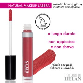 Helan I Colori von Helan Lippenstift, langanhaltend, flüssig, glänzend, kein Kleben, feuchtigkeitsspendender Lippenbalsam mit Rizinusöl und Sheabutter, Make-up 2,5 ml