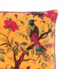 Eyes of India Velvet Floral Flower Bird Throw Pillow Sofa