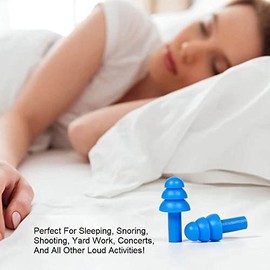 100 pares de tapones para los oídos de silicona suave, reutilizables, lavables, NRR 28 dB para dormir, natación, protección auditiva contra el ruido, 