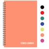 Fitness Log Book Plastic Cover Peach - Undated Workout Diary