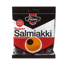 2 Bags x 80g of Fazer Super Salmiakki - Original - Finnish Salty Licorice - Salmiak - Wine Gums - Candies - Sweets