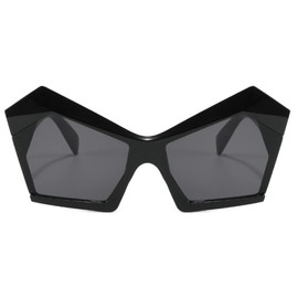 willochra Fashion Design Women's Sunglasses Unique Polygon Oversized Gradient Lens Sun Glasses Luxury Shades Eyewear (C1)