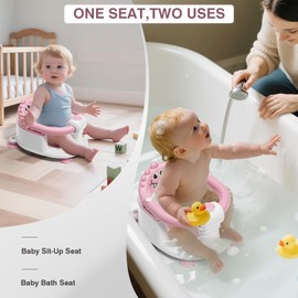 Baby Bath Seat for Babies 5 Months & Up - Non-Slip Bath Seat for Sitting Up, Soft Cushion & Compact Design, Toddler Bathtub Seat