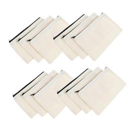 WOONEKY 12pcs DIY Heat Transfer Canvas Makeup Bags with Zipper Portable Travel Cosmetic Storage Pouches for Women Sublimation Blank Small Organizer for Toiletries and Makeup Tools