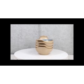 Ebros Gift Pack Of 5 Blue River Ao Nagashi Small Ponzu Miso Soup Bowls With Handle 5oz