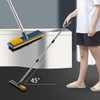 Floor Scrubber Brush, Telescopic Handle 2 in 1 Scraper Brush,