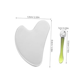 1Set Heart Shaped Stainless Steel Face Massager and Eye Cream Applicator for Skin Care Travel Friendly Gua Tool for Reducing Fine Lines and Dark Circl