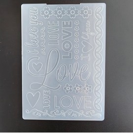 WooYangFun Happy Valentine's Day Love Embossing Folder for Card Making DIY Plastic Scrapbooking Photo Album Card Paper DIY Craft Decoration Template Mold