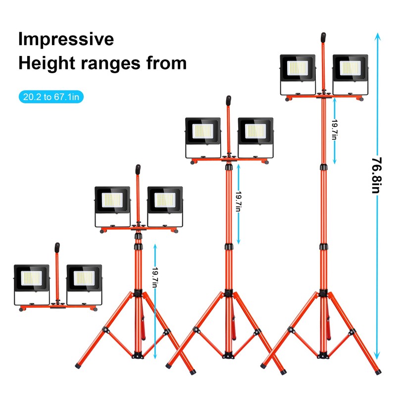 LEDMO 26000 Lumen Led Work Light with Tripod Stand 200W