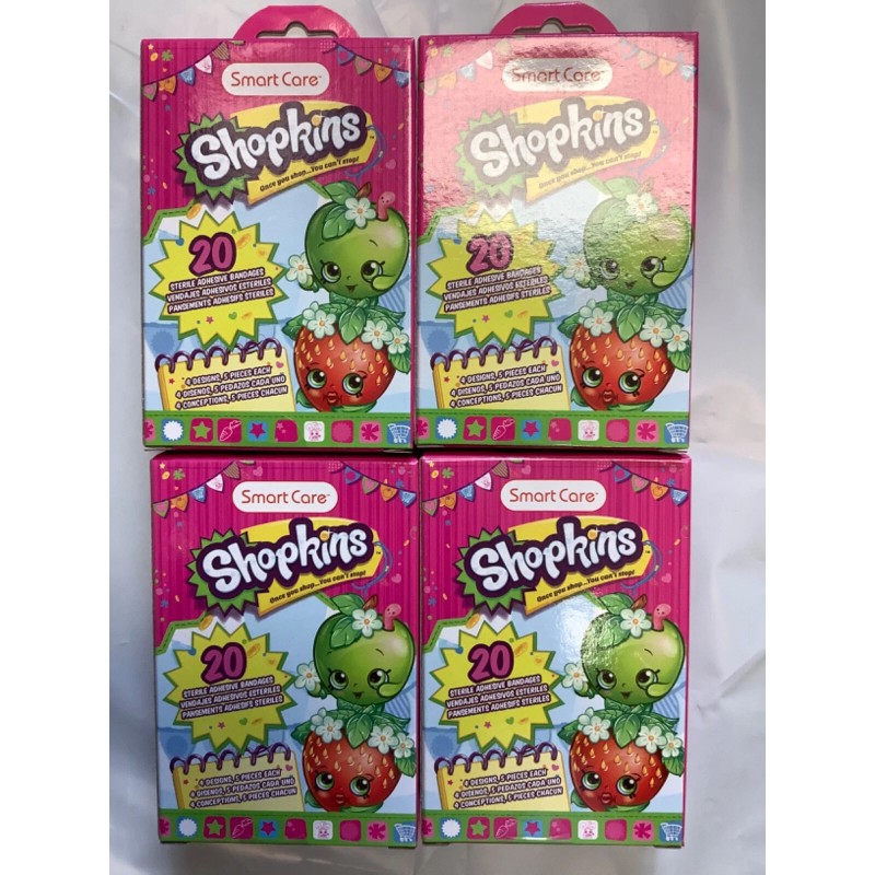smart care Kids Shopkins Bandages 20 Latex Free 4 Designs