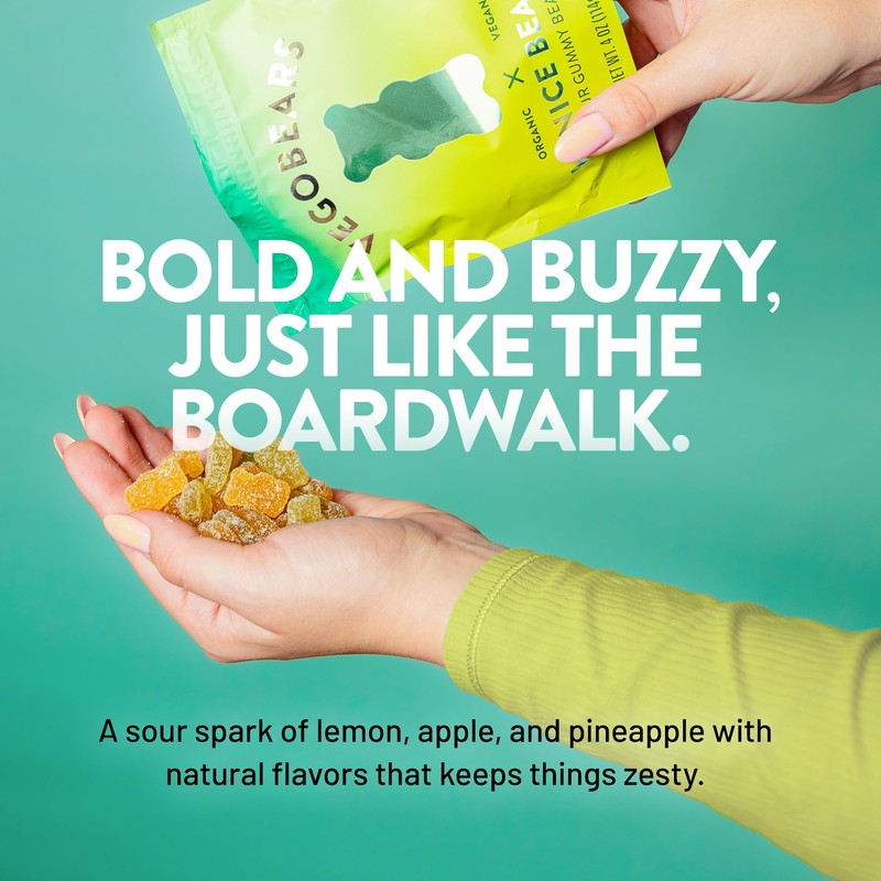 Vegobears Organic Sour Gummy Bears, 4 Oz