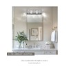 Cargifak LED Crystal Bathroom Light Fixtures, 3-Light Vanity Lights, Bathroom